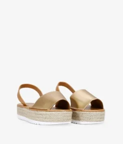 Bosanova Espadrilles | Sandales Spartiates | Abarca doré avec alfa