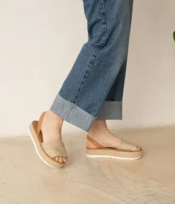 Bosanova Espadrilles | Sandales Spartiates | Abarca en sparte beige avec plateforme