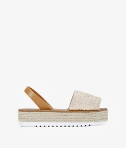 Bosanova Espadrilles | Sandales Spartiates | Abarca en sparte beige avec plateforme