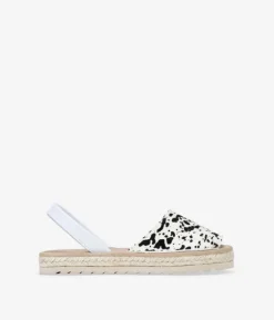 Bosanova Espadrilles | Sandales Plates | Abarcas planas en piel de vaca con esparto