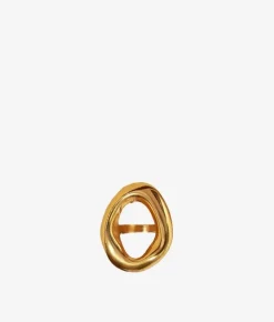 Bosanova Bagues | Bague ovale en métal doré