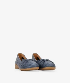 Bosanova Chaussures En Cuir | Ballerines Et Mary Janes | Ballerines bleues en cuir découpé au laser