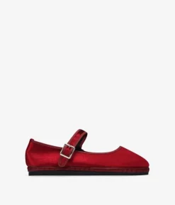 Bosanova Ballerines Et Mary Janes | Ballerines en velours bordeaux avec boucle