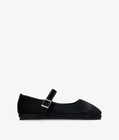 Bosanova Ballerines Et Mary Janes | Ballerines en velours noir avec boucle