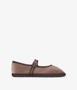 Bosanova Ballerines Et Mary Janes | Ballerines en velours taupe