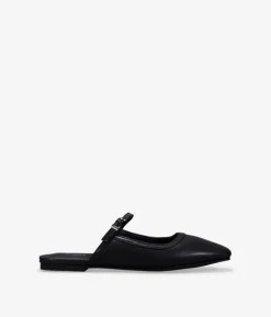 Bosanova Ballerines Et Mary Janes | Ballerines noires à bout ouvert avec bride et boucle