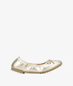 Bosanova Ballerines Et Mary Janes | Ballerines plates dorées avec noeud
