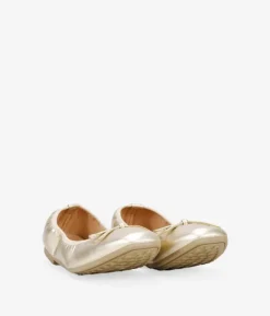 Bosanova Ballerines Et Mary Janes | Ballerines plates dorées avec noeud