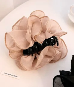 Femme Bosanova Accessoires Pour Cheveux | Barrette à cheveux fleur en tissu beige
