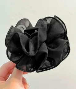 Femme Bosanova Accessoires Pour Cheveux | Barrette à cheveux fleur tressée noire