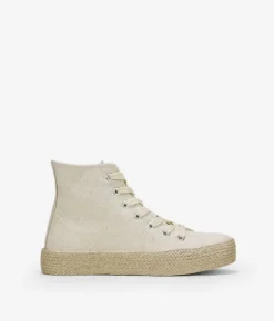 Bosanova Baskets Montantes | Baskets Toile | Baskets beiges avec sparte