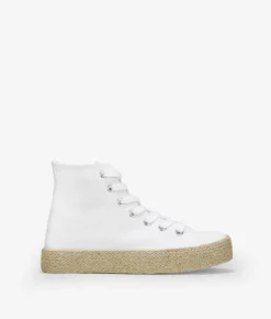 Bosanova Baskets Montantes | Baskets Toile | Baskets blanches avec sparte