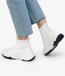 Bosanova Baskets À Plateforme | Baskets Toile | Baskets blanches façon chaussettes