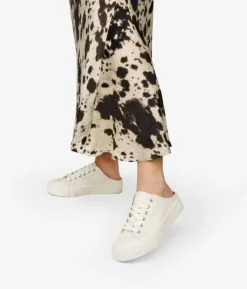 Bosanova Baskets Toile | Baskets slingback beiges à lacets