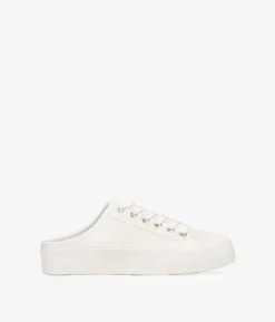 Bosanova Baskets Toile | Baskets slingback beiges à lacets