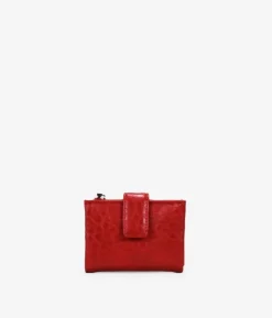Femme Bosanova Portefeuilles | Billetero pequeño rojo texturizado