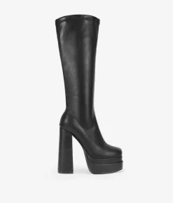 Bosanova Bottes De Plateforme | Bottes À Talons | Black XXL heel boots
