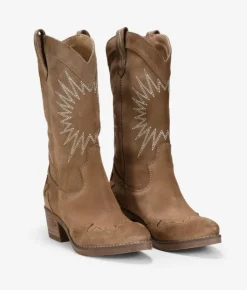 Bosanova Bottes Cowboy | Chaussures En Cuir | Bottes de cowboy en cuir taupe