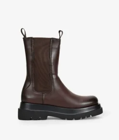 Bosanova Bottes Semelles Track | Bottines Chelsea | Bottes marron avec élastiques