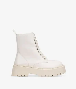 Bosanova Bottes Militaires | Bottes De Plateforme | Bottes militaires beiges à plateforme