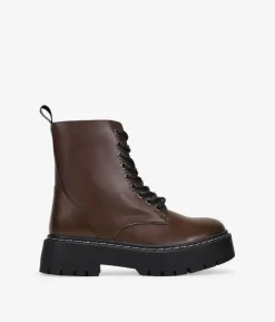 Bosanova Bottes Militaires | Bottes De Plateforme | Bottes militaires marron avec plateforme