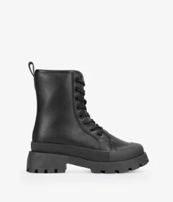 Bosanova Bottes Militaires | Bottes militaires noires avec lacets et fermeture éclair