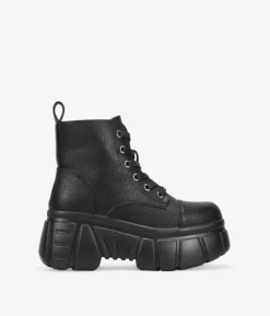 Bosanova Bottes Semelles Track | Bottes Militaires | Bottes militaires noires avec plateforme