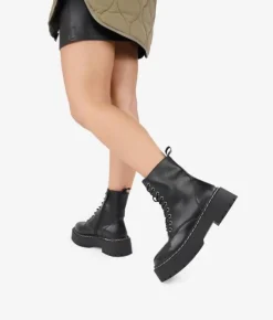 Bosanova Bottes Militaires | Bottes De Plateforme | Bottes militaires plateformes noires