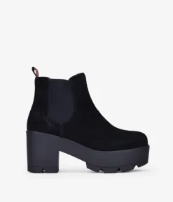 Bosanova Bottines Chelsea | Bottes De Plateforme | Bottines à plateforme en cuir noir