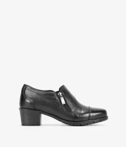 Bosanova Bottes À Talons | Bottines à talon en cuir noir