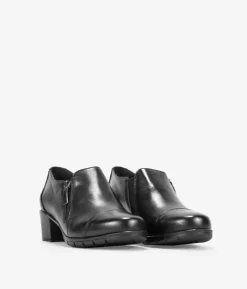 Bosanova Bottes À Talons | Bottines à talon en cuir noir