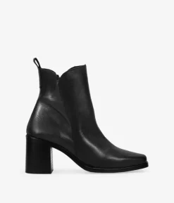 Bosanova Bottes À Talons | Chaussures En Cuir | Bottines à talons en cuir noir