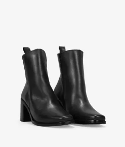 Bosanova Bottes À Talons | Chaussures En Cuir | Bottines à talons en cuir noir