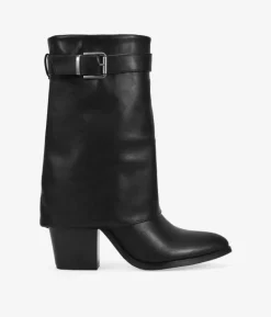 Bosanova Bottes À Talons | Bottes Cowboy | Bottines à talons noires avec guêtre
