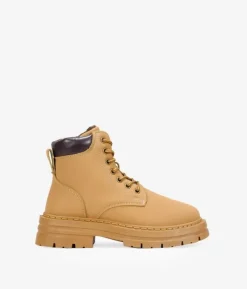 Bosanova Bottes D'hiver | Bottes Militaires | Bottines camel à lacets et plateforme
