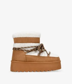 Bosanova Bottes D'hiver | Bottes De Plateforme | Bottines de neige en cuir avec plateforme