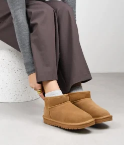 Bosanova Bottes D'hiver | Chaussures En Cuir | Bottines d'hiver en cuir croûte de cuir