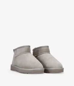 Bosanova Bottes D'hiver | Chaussures En Cuir | Bottines d'hiver taupe en cuir suédé