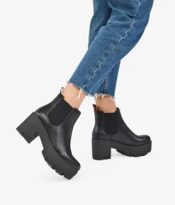 Bosanova Bottines Chelsea | Bottes De Plateforme | Bottines en cuir noir
