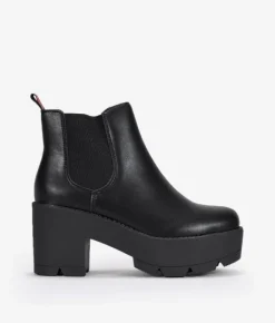 Bosanova Bottines Chelsea | Bottes De Plateforme | Bottines en cuir noir