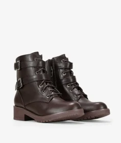 Bosanova Bottes Militaires | Bottines marron à boucles