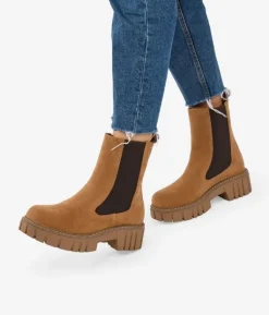 Bosanova Bottines Chelsea | Bottes Semelles Track | Bottines marron à élastiques