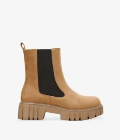 Bosanova Bottines Chelsea | Bottes Semelles Track | Bottines marron à élastiques