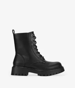 Bosanova Bottes Militaires | Bottines militaires noires à lacets