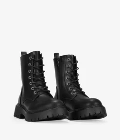 Bosanova Bottes Militaires | Bottines militaires noires à lacets