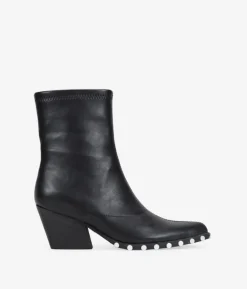 Bosanova Bottes À Talons | Bottes Cowboy | Bottines noires à clous sur la semelle