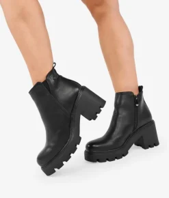 Bosanova Bottes À Talons | Bottines noires à talon large