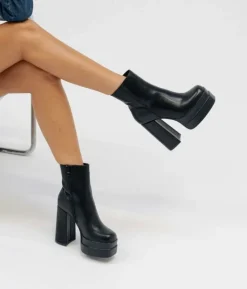 Bosanova Bottes À Talons | Bottes De Plateforme | Bottines noires à talon XXL