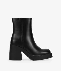 Bosanova Bottes À Talons | Bottes De Plateforme | Bottines noires à talons avec fermeture éclair