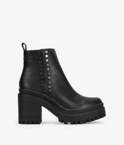 Bosanova Bottes À Talons | Bottes De Plateforme | Bottines noires à talons et clous